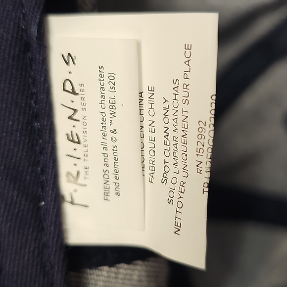 NWT- Unisex-Warner Brothers "Friends" Adjustable Denim Ball Cap - Picture 3 of 7